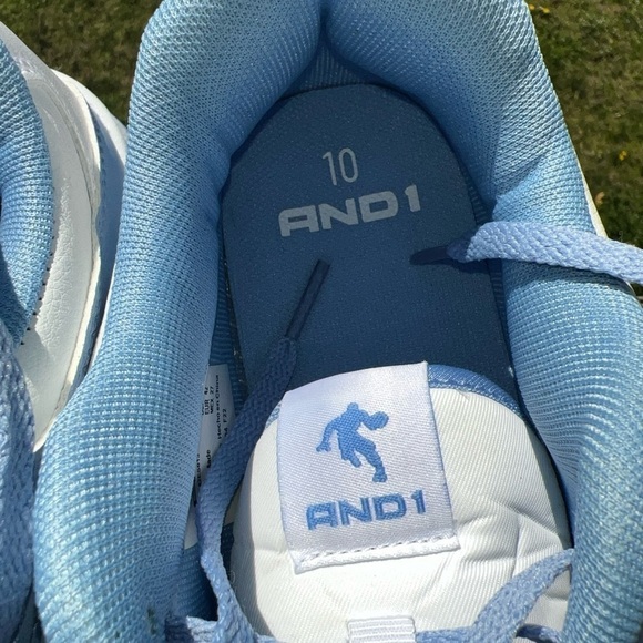 Women’s Blue and White AND1 Low Top Basketball Sneakers Size 10🔥🔥 - Picture 9 of 12